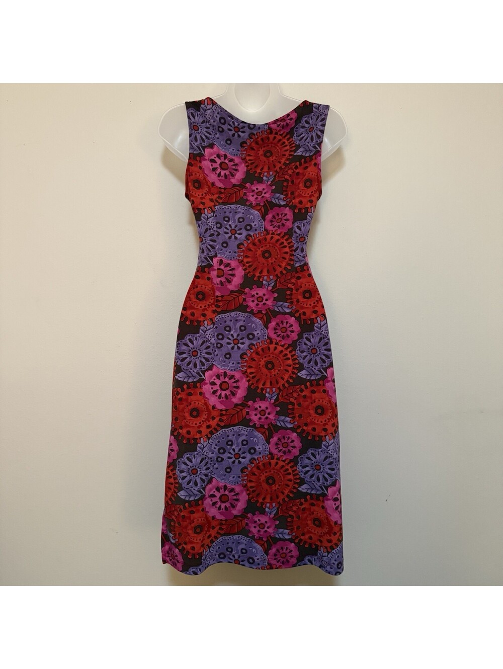 ASO Monica Geller Friends Vintage Rare BCBGMaxaxria Floral Dress Size Small - Picture 2 of 9
